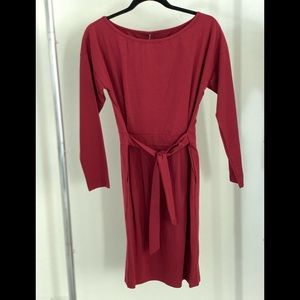 Never Worn- Casual Dark Red Tie Dress